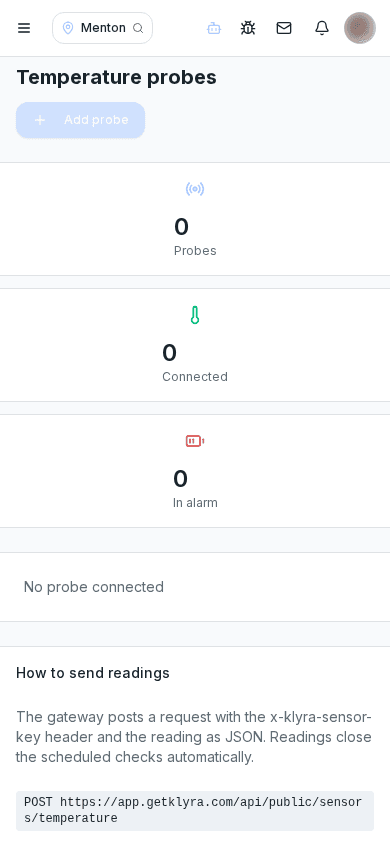 Sensor setup with equipment, calibration and offline threshold